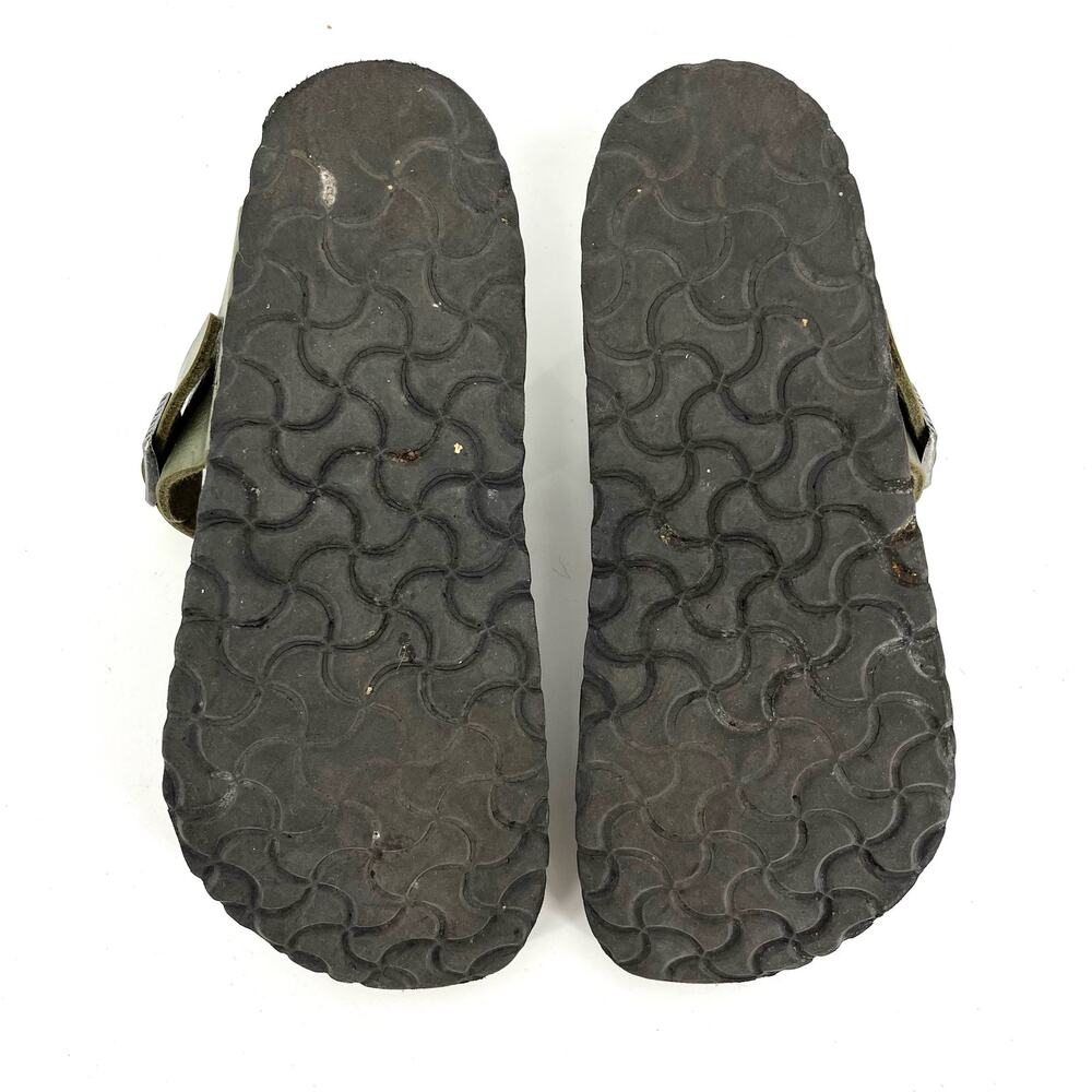Birkenstock green faux leather Gizeh thong sandals (37‎ - US6.5) - Picture 8 of 9